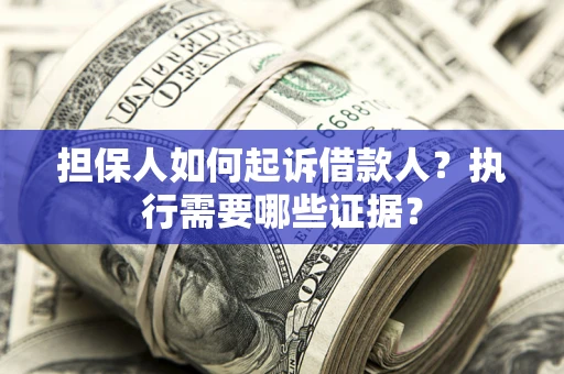 北京担保人如何起诉借款人？执行需要哪些证据？